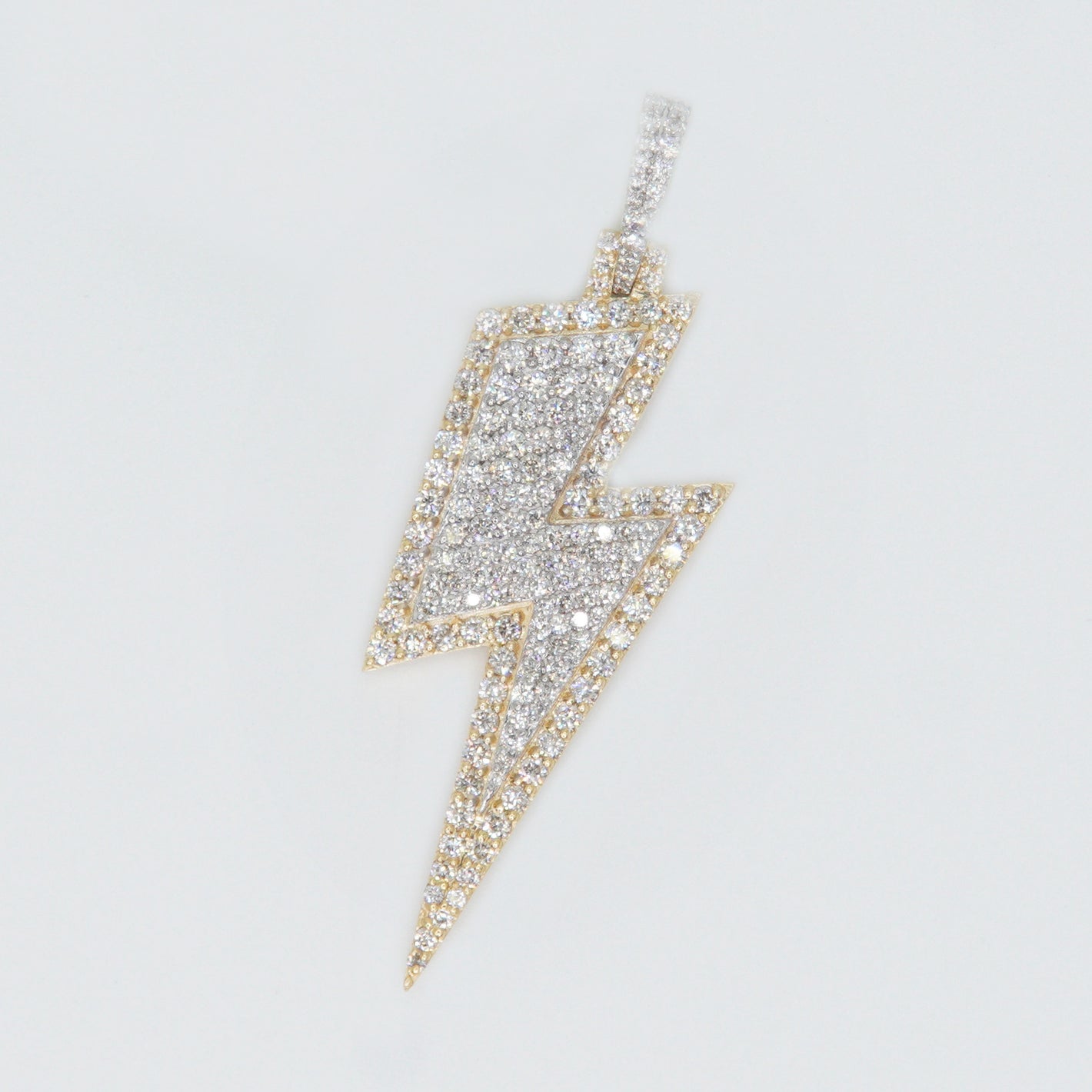 10k Solid Gold VS1 Diamond Lightning Bolt Pendant - 60111