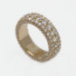 14k Solid Gold VS1 Diamond Custom Flooded Band - 30040