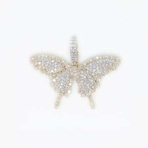 10k Solid Gold VS Diamond Butterfly Pendant - 60003