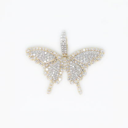10k Solid Gold VS Diamond Butterfly Pendant