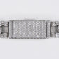 10k Solid White Gold 15mm Diamond Center Pointer Miami Cuban Chain - 10109