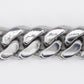 10k Solid White Gold 15mm Diamond Center Pointer Miami Cuban Chain - 10109