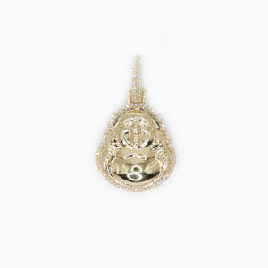 10k Solid Gold and Diamond Buddha Pendant
