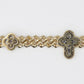 10k Solid Gold 8mm VS1 Diamond Clover & Cross Cuban Bracelet - 20171