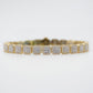 10k Solid Gold 7mm VS1 Diamond Square Cluster Bracelet - 20173