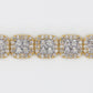 10k Solid Gold 7mm VS1 Diamond Square Cluster Bracelet - 20173