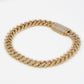 10k Solid Gold 8mm VS Diamond Cuban Bracelet - 20177