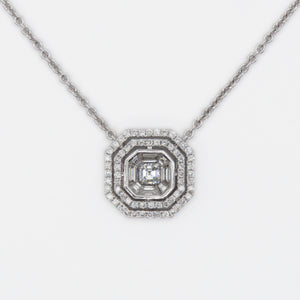 18k Solid Gold Diamond 3D Octane Necklace - 60375
