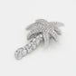 14k Solid White Gold VS1 Diamond Palm Tree Pendant - 60399