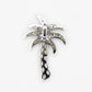 14k Solid White Gold VS1 Diamond Palm Tree Pendant - 60399