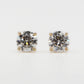 14k Solid Gold VS Diamond Solitaire Earrings - 50244