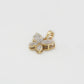 10k Solid Gold Baguette Diamond Butterfly Pendant - 60406