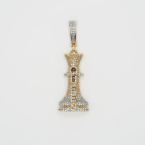 10k Solid Gold Diamond Chess Queen Pendant - 60408