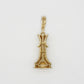 10k Solid Gold Diamond Chess Queen Pendant - 60408