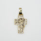 10k Solid Gold Diamond 2.25" 3D Jesus Head Cross Pendant - 60410