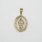 14k Solid Gold Diamond Virgin Mary Pendant - 60411