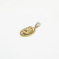 14k Solid Gold Single Row Diamond Jesus Pendant - 60413