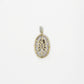 14k Solid Gold Single Row Diamond Jesus Pendant - 60413