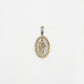 14k Solid Gold Single Row Diamond Saint Jude Pendant - 60414