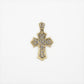 10k Solid Gold Diamond 2" Chandelier Cross Pendant - 60416