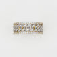 10k Solid Gold Diamond Single Row Cuban Ring - 30273