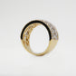 10k Solid Gold Diamond Single Row Cuban Ring - 30273