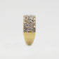 10k Solid Gold Diamond Single Row Cuban Ring - 30273