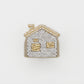 10k Solid Gold Diamond Trap House Ring - 30274