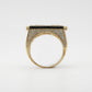 10k Solid Gold Diamond Trap House Ring - 30274