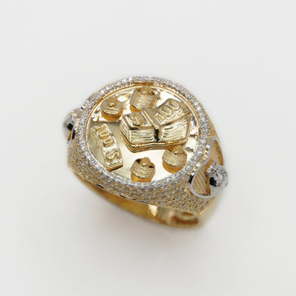 10k Solid Gold Diamond Money Maker Ring - 30275