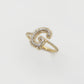 10k Solid Gold Custom Diamond Initial Ring - 30277