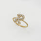 10k Solid Gold Custom Diamond Initial Ring - 30277