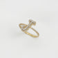 10k Solid Gold Custom Diamond Initial Ring - 30277