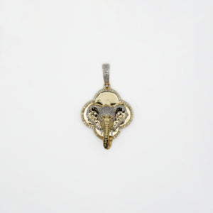 10k Solid Gold Diamond 3D Elephant Pendant - 60417