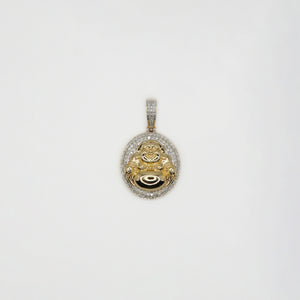 10k Solid Gold Diamond Buddha Pendant - 60431