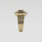 14k Solid Gold Diamond Triple Cake Ring - 30279