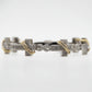 10k Solid Gold Diamond Thorn Cross Infinity Bracelet - 20178