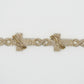 10k Solid Gold Diamond Thorn Cross Infinity Bracelet - 20178