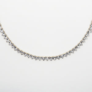 10k Solid Gold 6mm Diamond Cluster Heart Chain - 10113