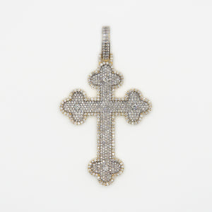 10k Solid Gold VS Diamond XL Motif Point Cross - 60427