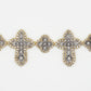 10k Solid Gold VS Diamond Cluster Cross Clover Bracelet - 20181