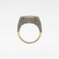 10k Solid Gold VS Diamond Baguette Clover Ring - 30280