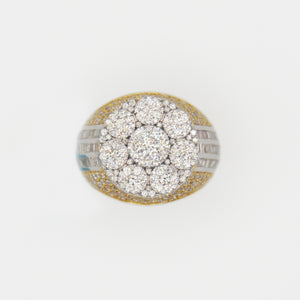 10k Solid Gold VS Diamond Baguette Flower Ring - 30286