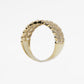 10k Solid Gold Diamond Double Cuban Ring - 30289