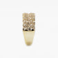 10k Solid Gold Diamond Double Cuban Ring - 30289