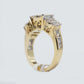 14k Solid Gold VS1 Cluster Engagement Ring