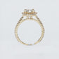 14k Solid Gold VS Halo Cluster Diamond Circle Ring - 30026