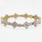 14k Solid Gold VS1 Diamond Cluster Cross Tennis Bracelet - 20184