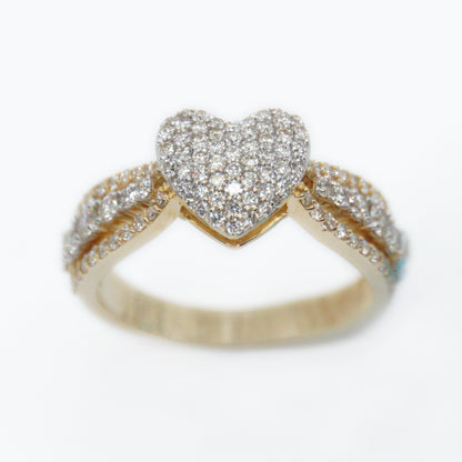 Solid Gold VS Diamond Heart Ring - 30000