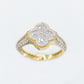 14k Solid Gold VS Diamond Clover Rings
